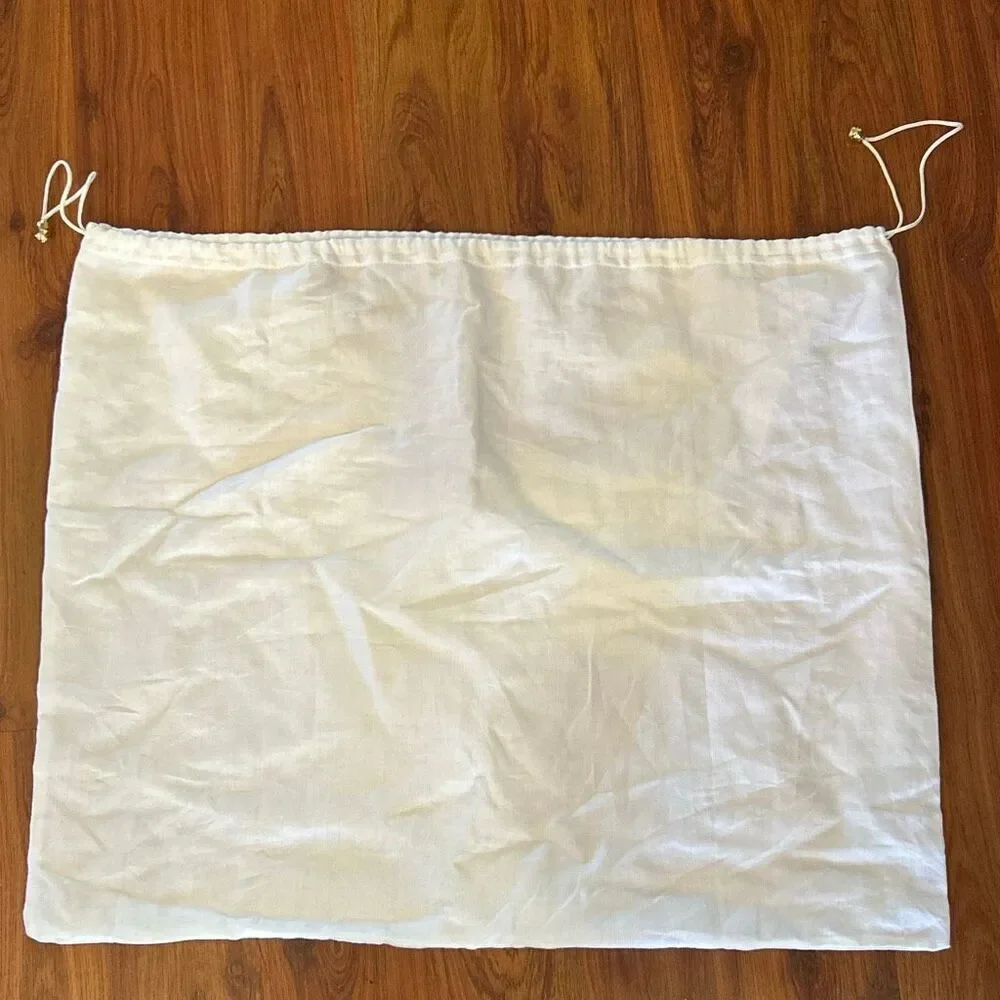 Kate Spade extra large cream green logo linen like dust bag